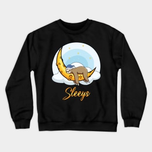 funny sleep sloth illustration - humour gift for brothers Crewneck Sweatshirt